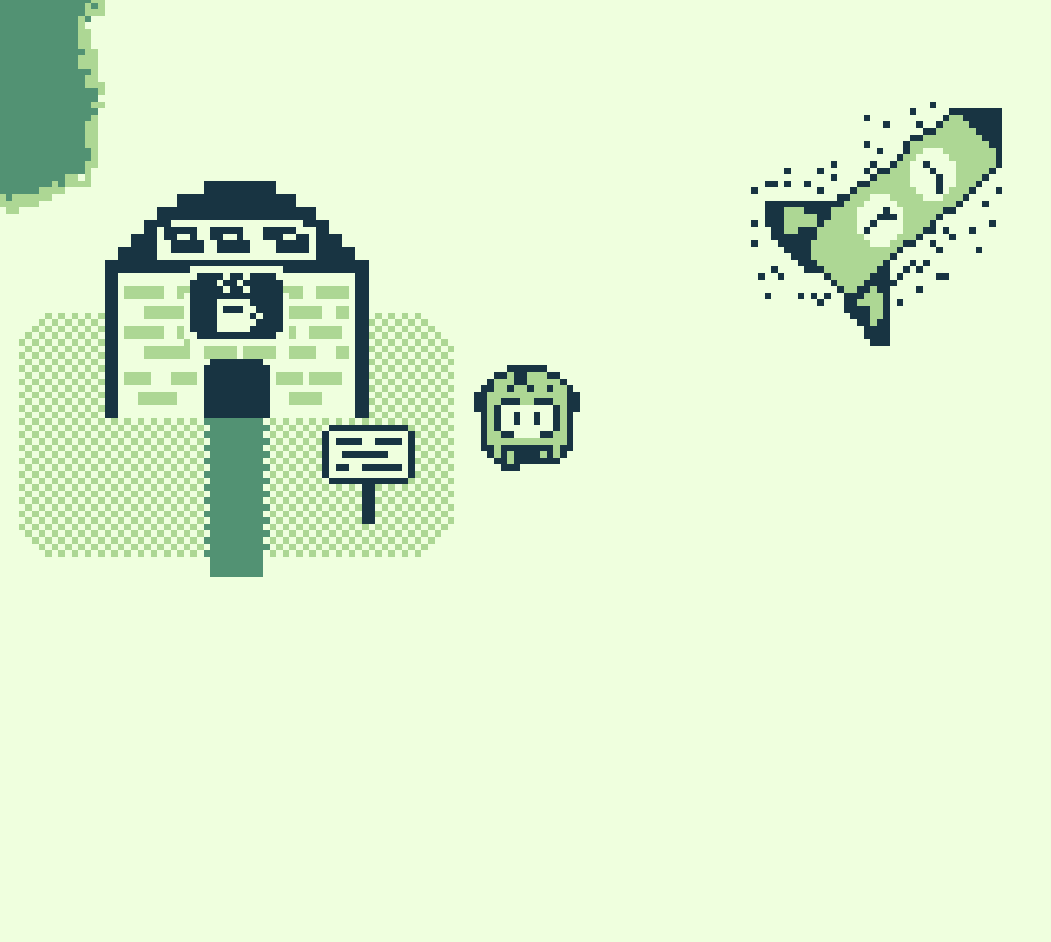 Screenshot of "In Search of the Frisbee Tribe" GameBoy game