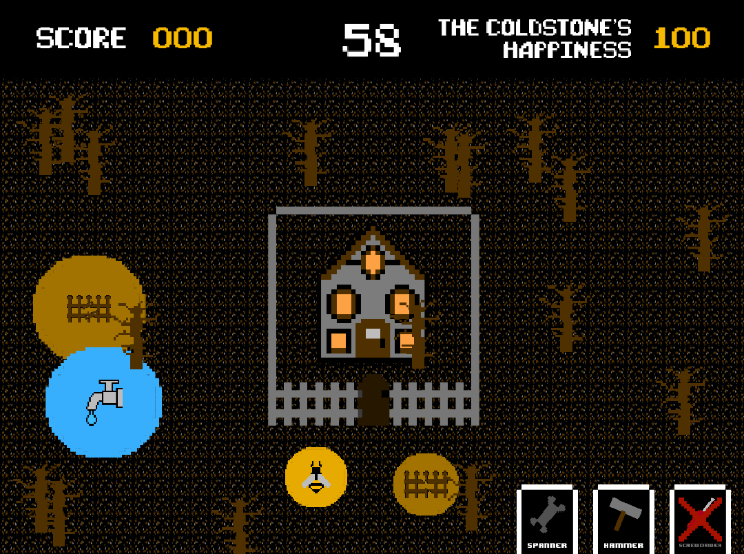 Screenshot of "Groundsman '87" NES style game