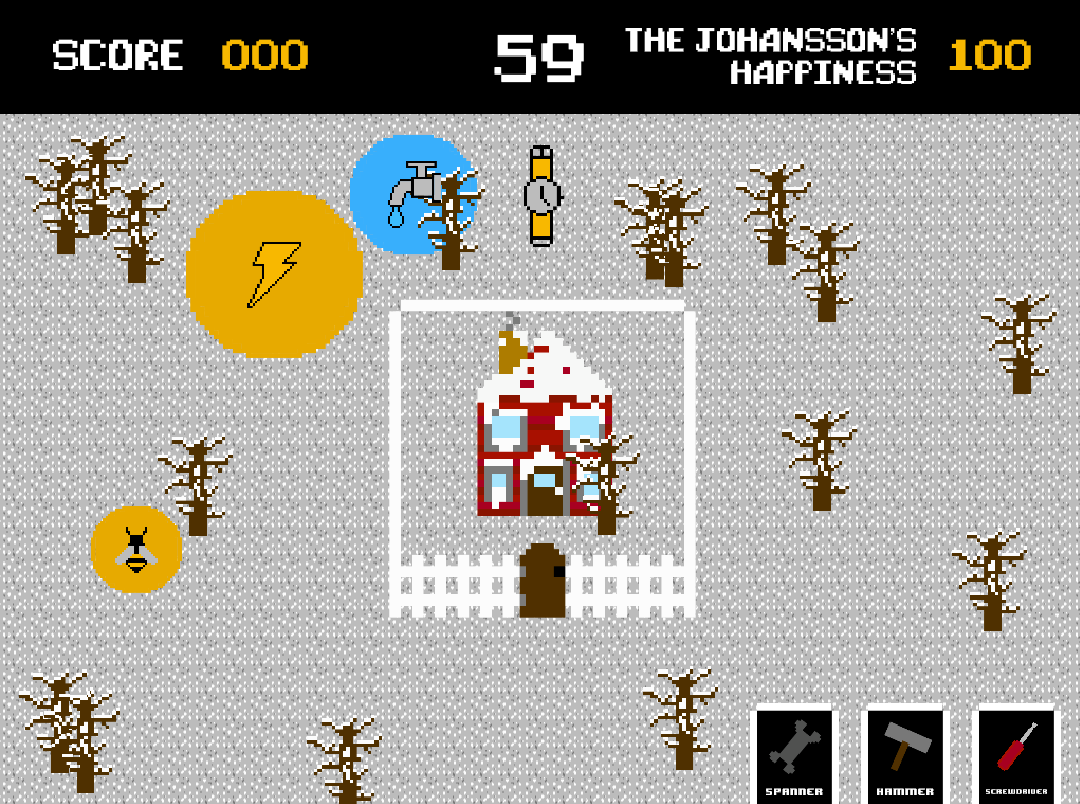 Screenshot of "Groundsman '87" NES style game