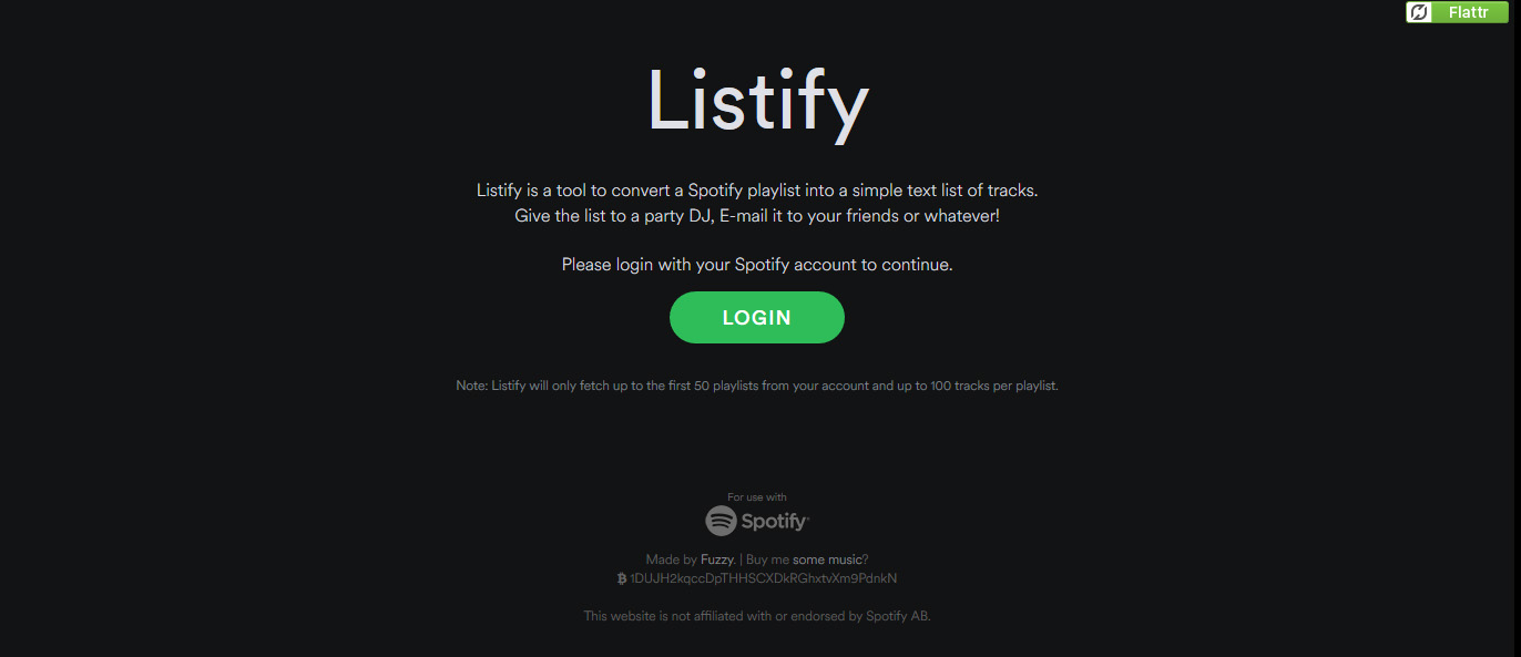 Screenshot of Listify